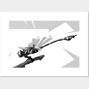 dragonfly grayscale Posters and Art